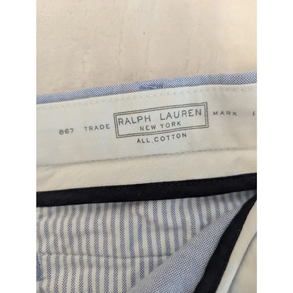 Polo Ralph Lauren Cotton Chino Shorts Size 34 Blue Preppy Minimalist Casual